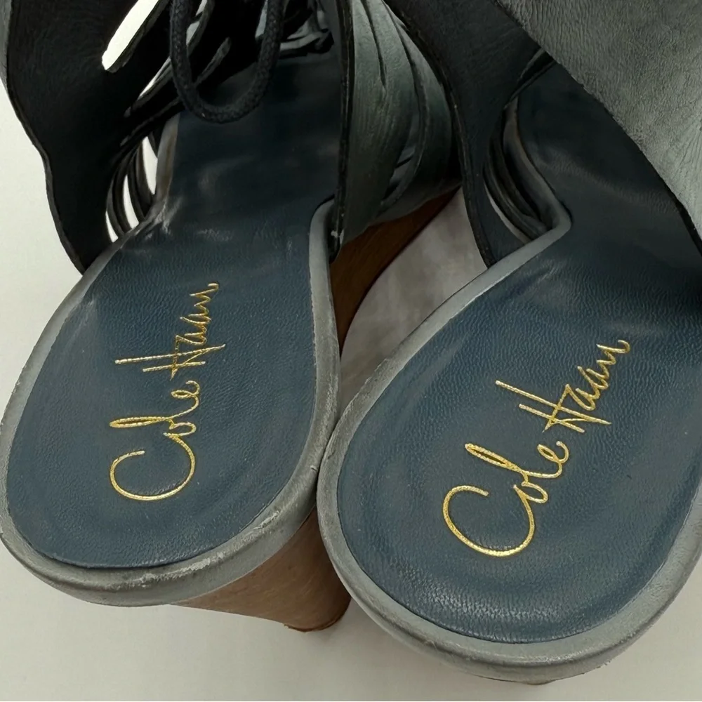 Cole Haan Nike Air Skye Lace Up Strappy Gladiator Wedge Size 10B - Picture 11 of 15